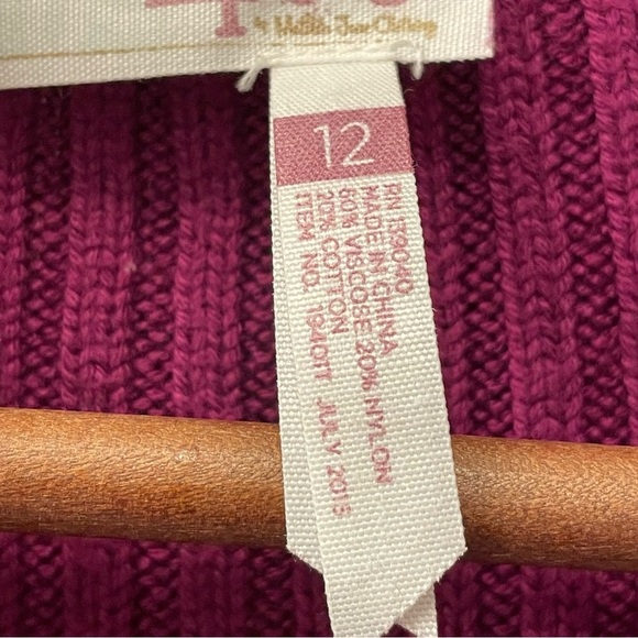 Matilda Jane Jax 435 Cardigan Sweater Ruffle Burgundy Tween-Kid Size 12 - Picture 6 of 11